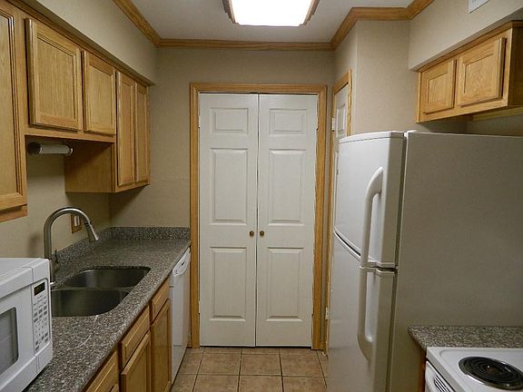 Granite counters with newer appliances.
