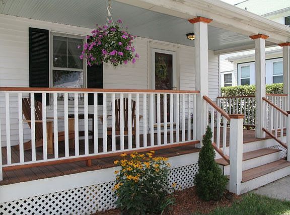 New front porch- mahogany decking
