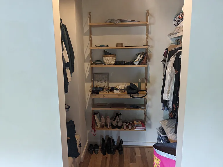 Upstairs walk-in closet