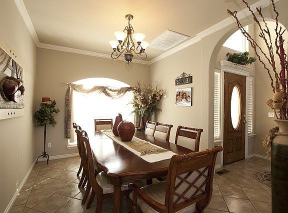 Artfully decorated dining