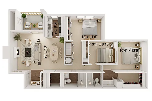 Floor plan Blue Stone Renovated C2A
