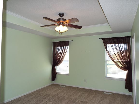 Stepped ceiling in master...