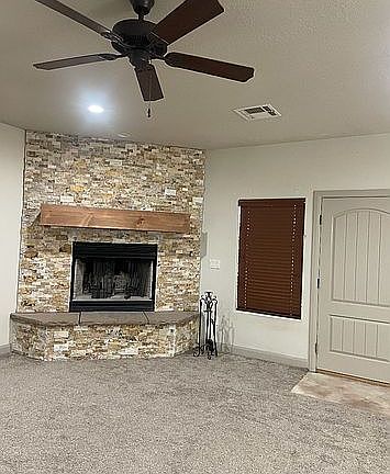 wood burning fireplace