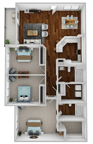 Floor plan 3 Bedroom 2 Bathroom