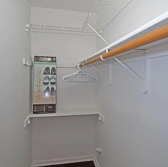 Master bedroom walk in closet
