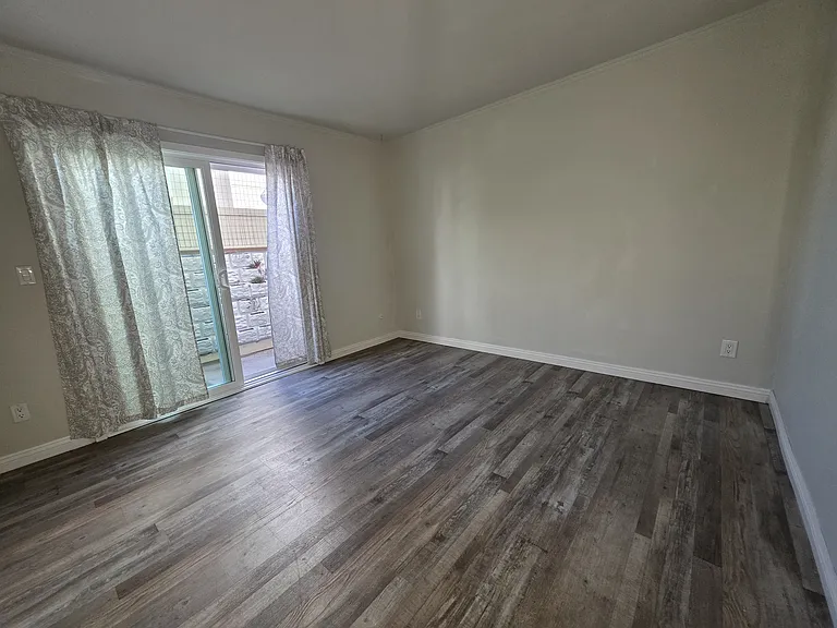 Master bedroom has private patio