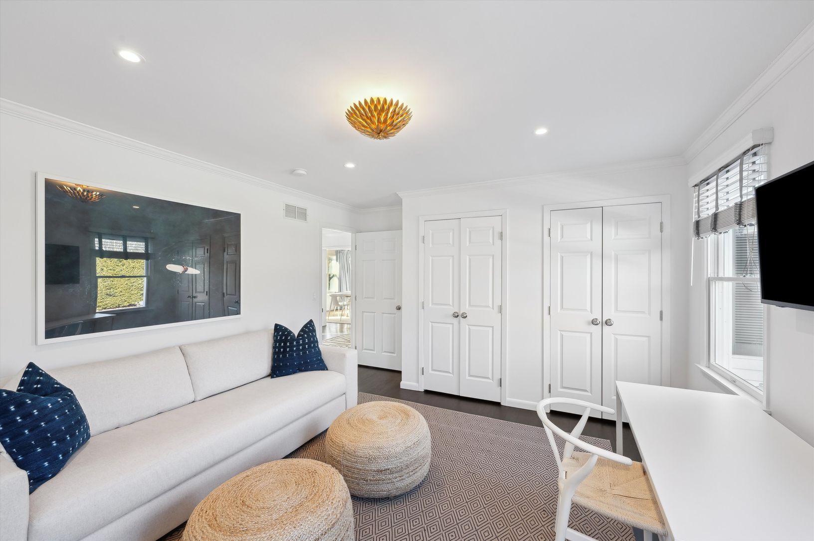  First Floor Bedroom currently set up as a den.  Can be set up as a bedroom.  