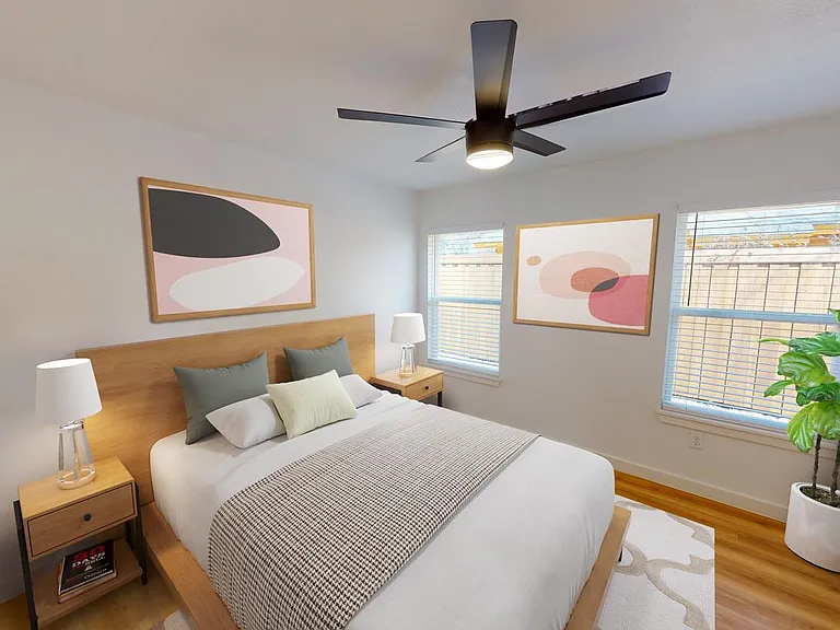 Bedroom 3. This image shows a virtually furnished space. Bedrooms come unfurnished.