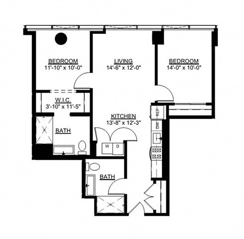 Floor plan Two Bedroom B