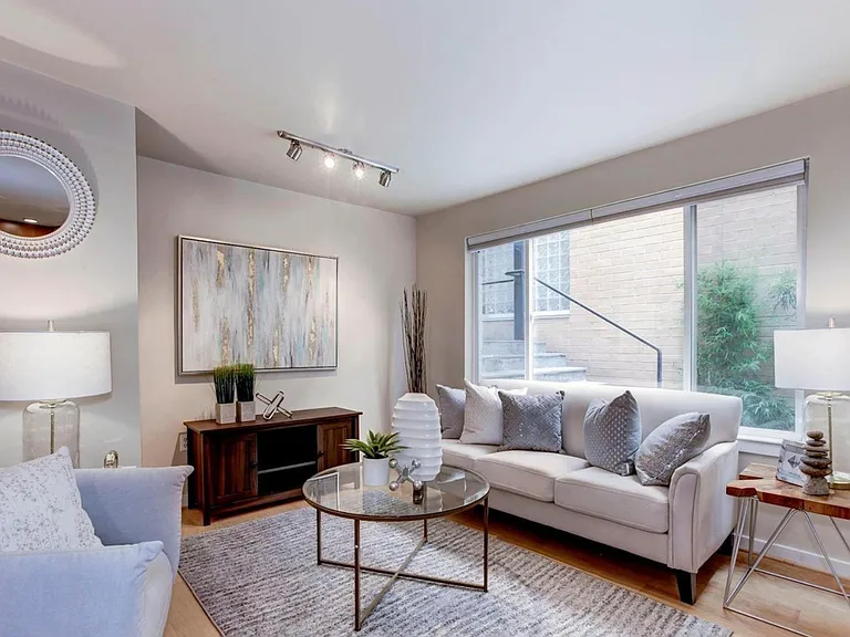 Bright Living Area with Hardwood Flooring