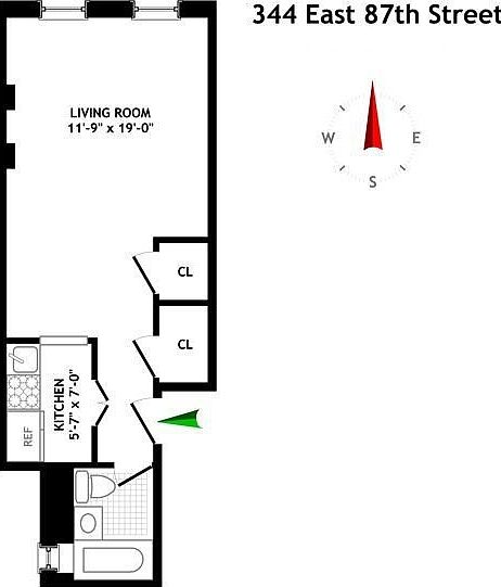 1st image of 344 E 87th St APT 1B