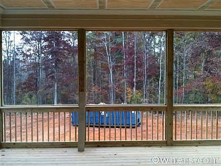View of the screen porch.