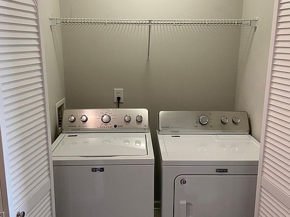 Washer and dryer are located upstairs.