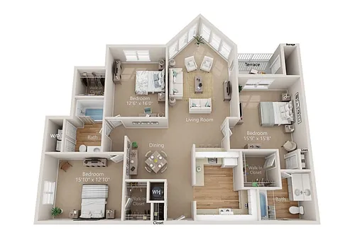 Floor plan Madison 3x2