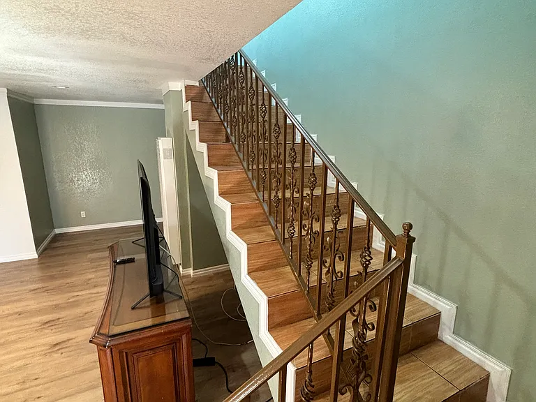 Stairs to the second floor.