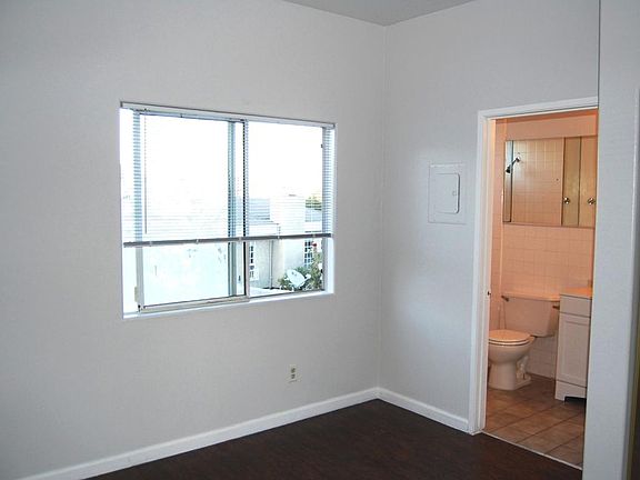 Bedroom with view, and bathroom