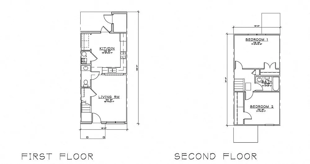 Floor plan 2 Bedroom Unit
