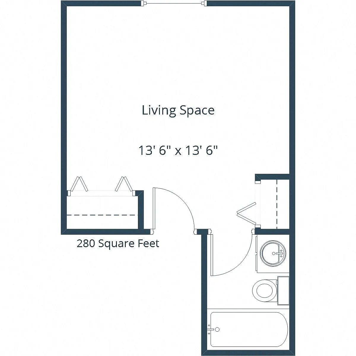 Floor plan Studio 01A