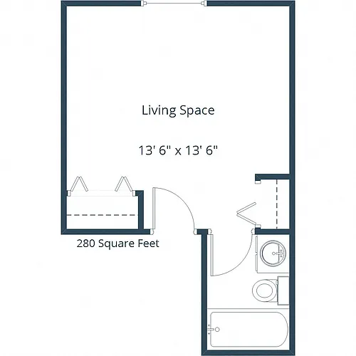 Floor plan Studio 01A