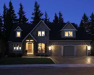 Front view from quiet street