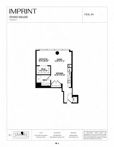 Floor plan Studio Deluxe P