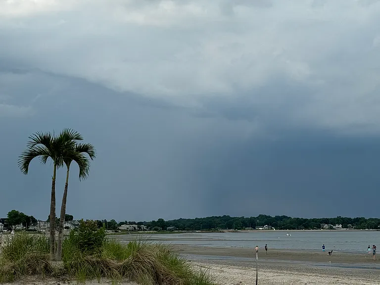 One of many gorgeous views from beach across the street