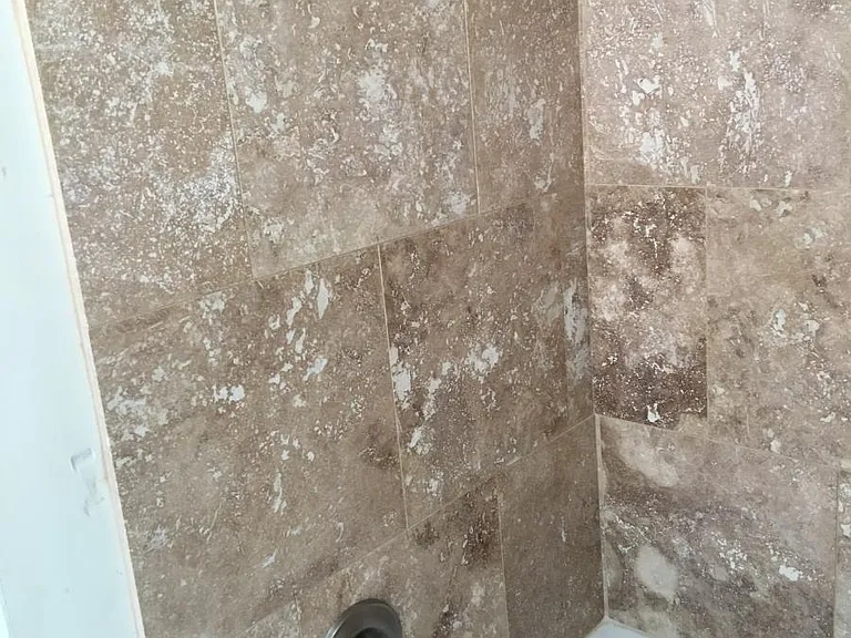 Travertine bathroom