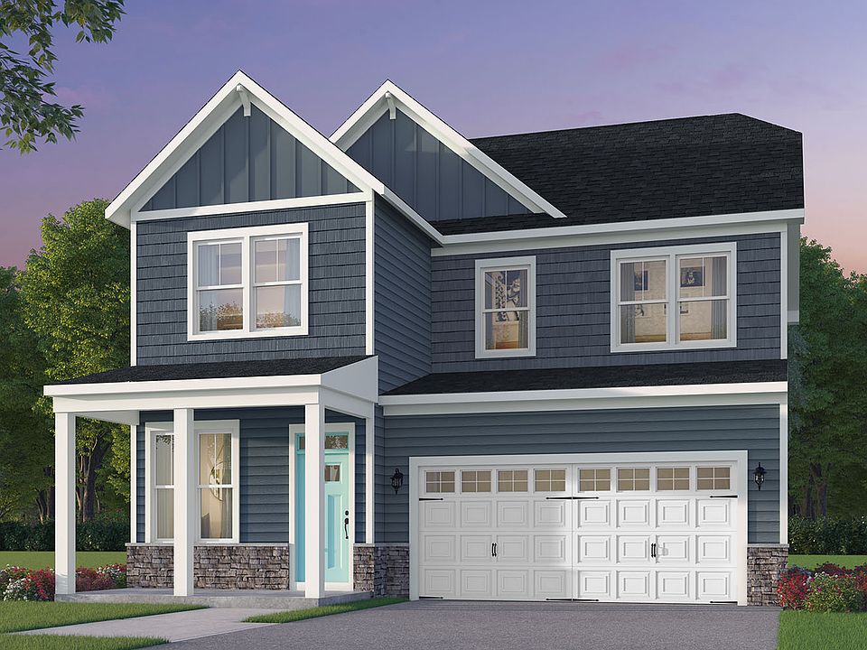 A rendering of elevation 4 of the Sterling at Wendell Falls by Brookfield Residential