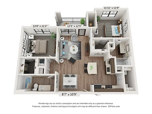 Floor plan 2B - The Presley