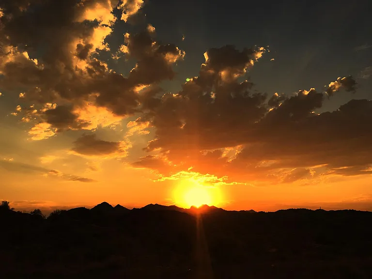 Beautiful evening sunset