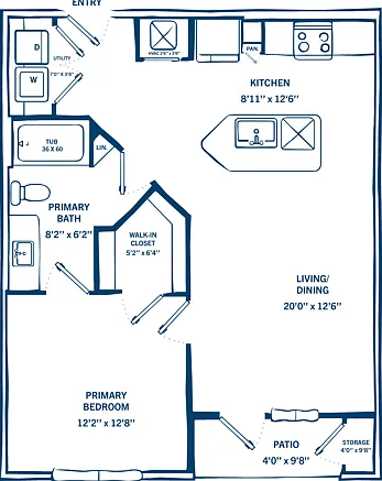 One Bedroom Floor Plan One Bedroom Floor Plan
