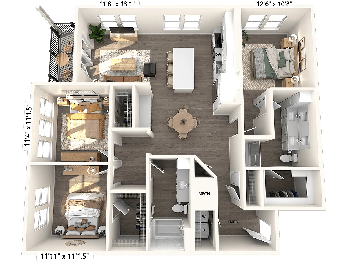Floor plan C1-1421sf-123-663