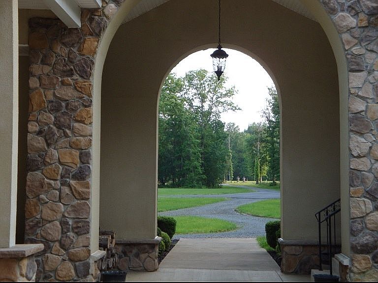 Courtyard stone arch