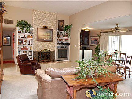 Living area, fireplace