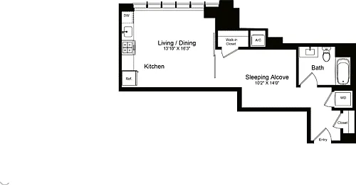 Floor plan Studio J