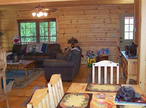 Living room from dining area