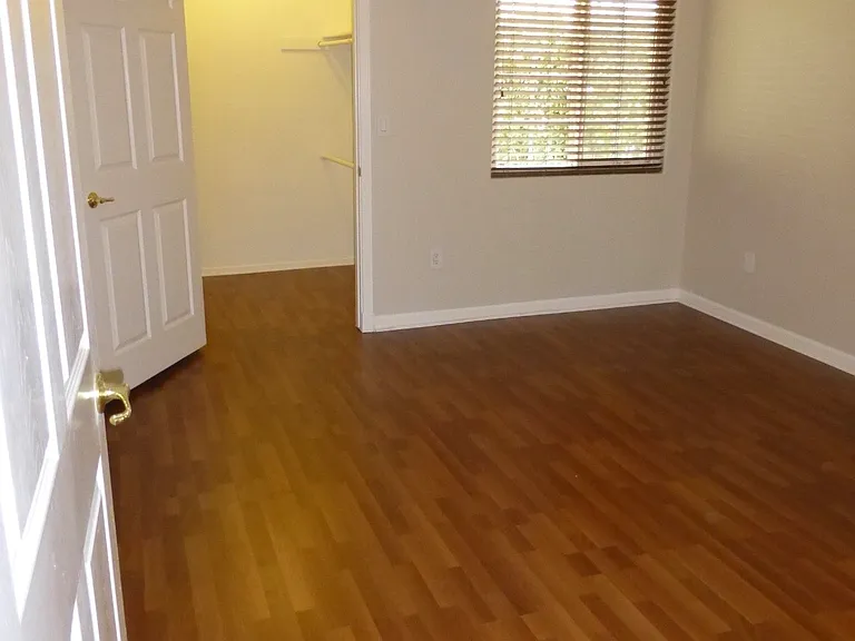Primary bedroom with walk in closet
