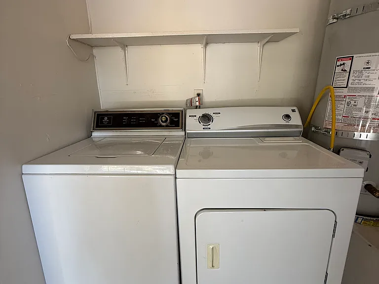 Washer and dryer in garage