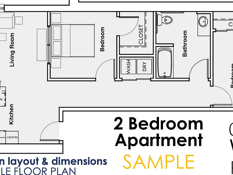 2 Bedroom SAMPLE 2 Bedroom SAMPLE