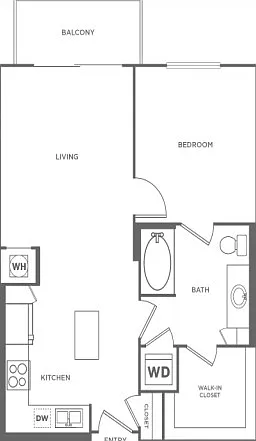 One Bedroom One Bath (697 SF) One Bedroom One Bath (697 SF)