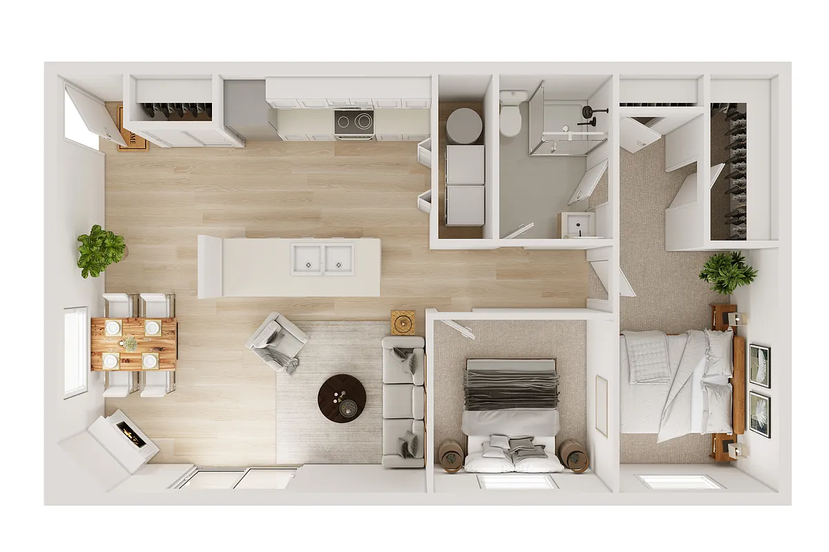 Floor plan Sumner Square 2x1