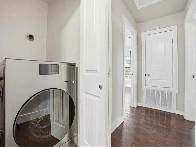 Halls with full size washer/dryer combo