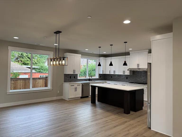 Dining & Kitchen. Lot of windows