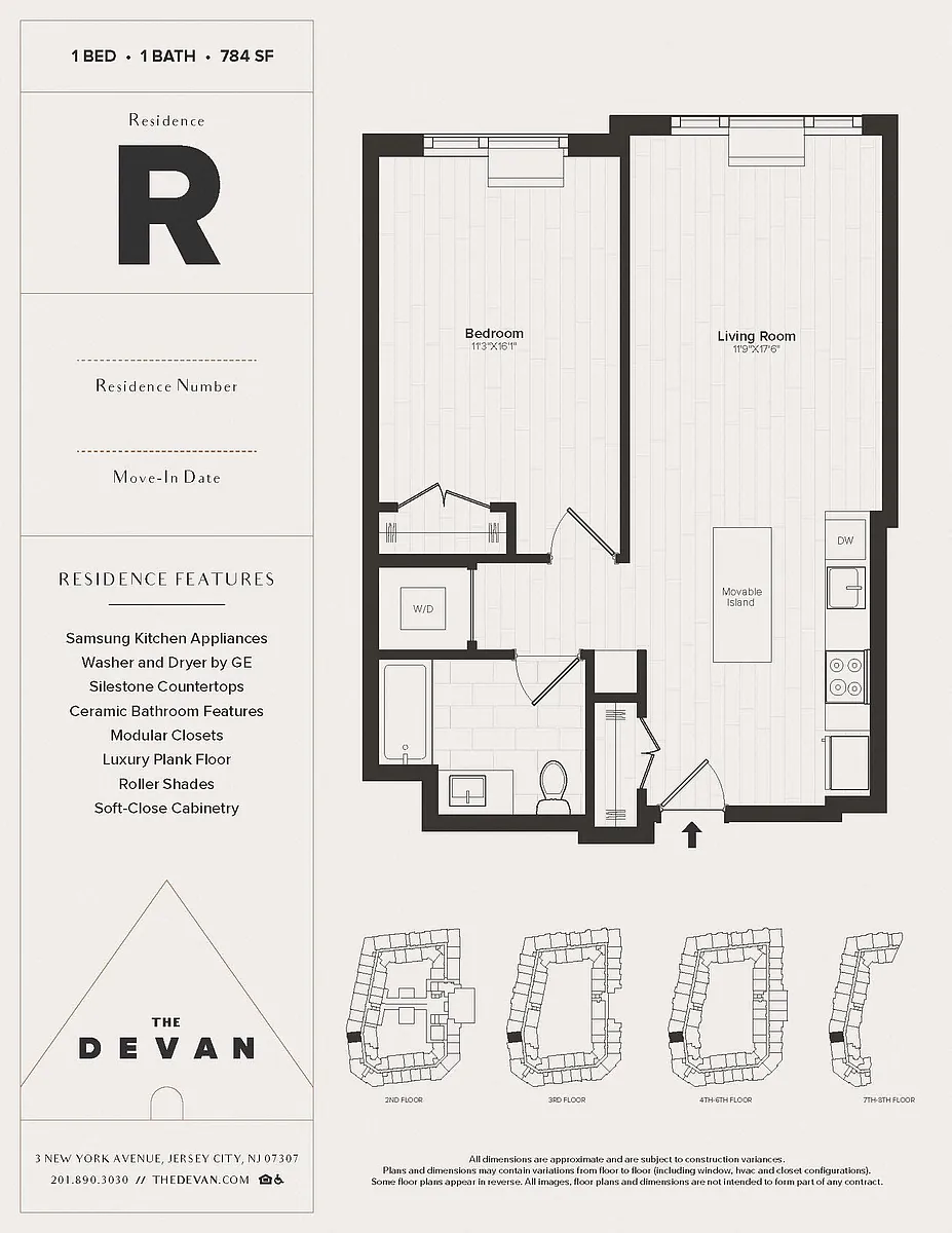 Floor plan 1 Bed 1 Bath R