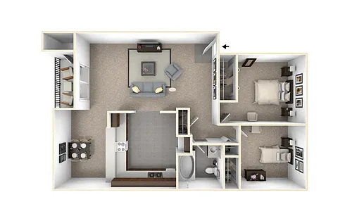 Floor plan 2X1 A