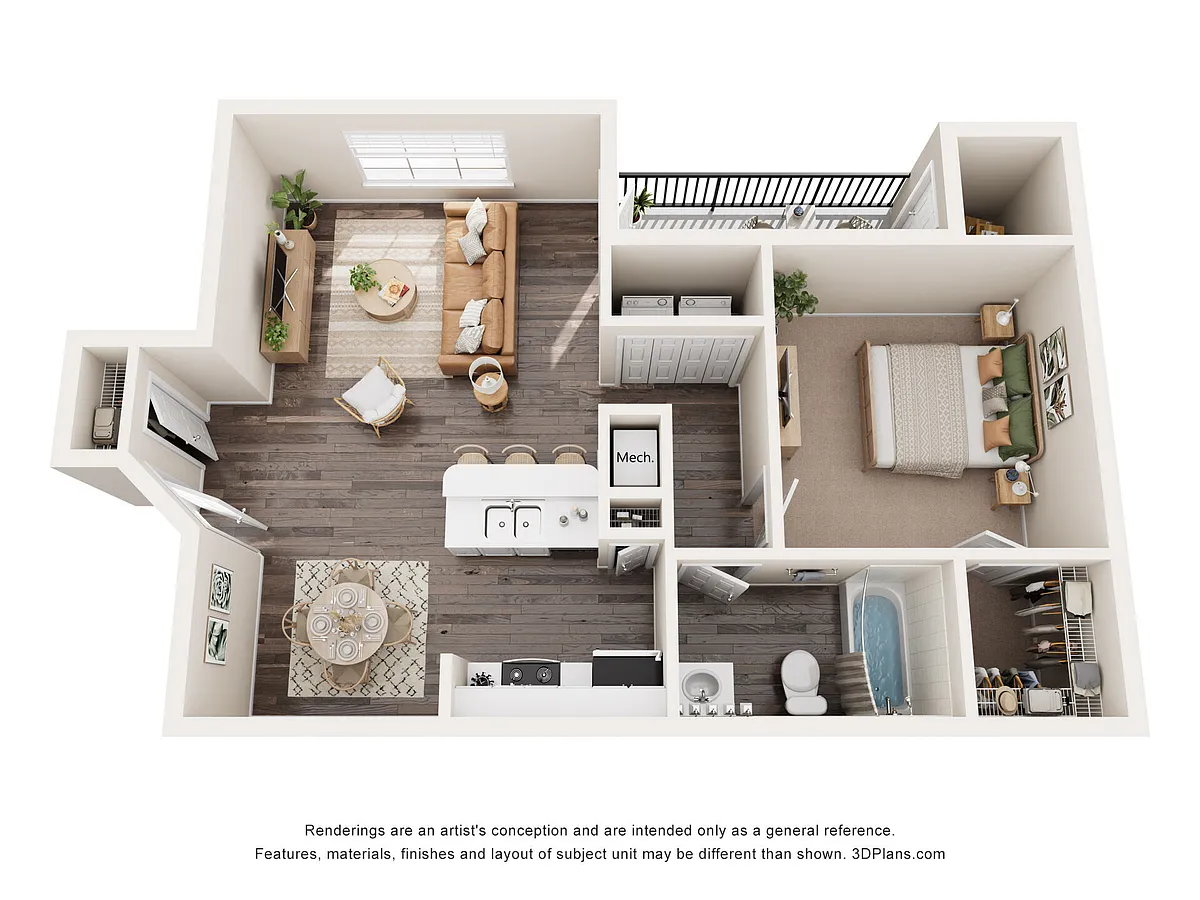 Floor plan 1X1A