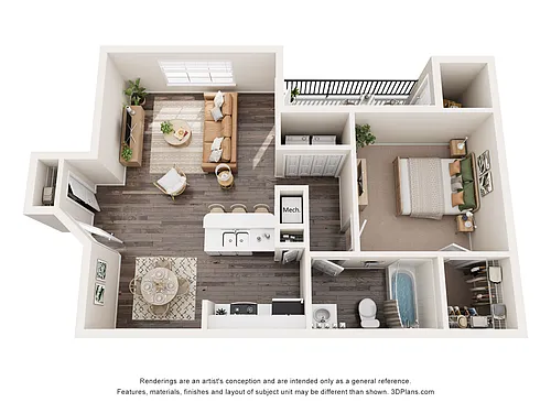 Floor plan 1X1A