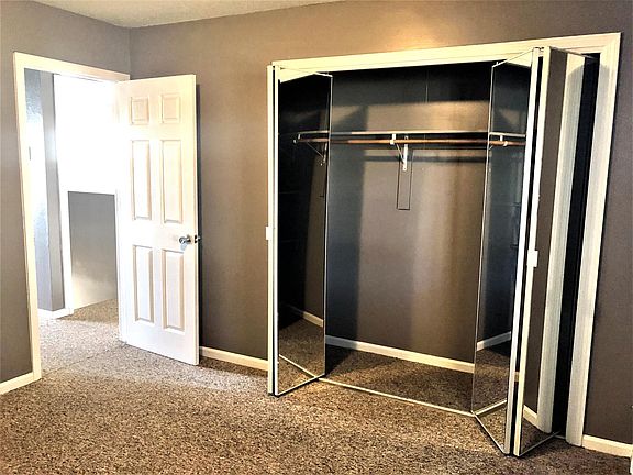 Large bedroom with semi-walk-in closet