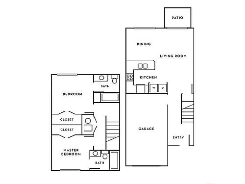 Floor plan 2 TH Level Washer/Dryer