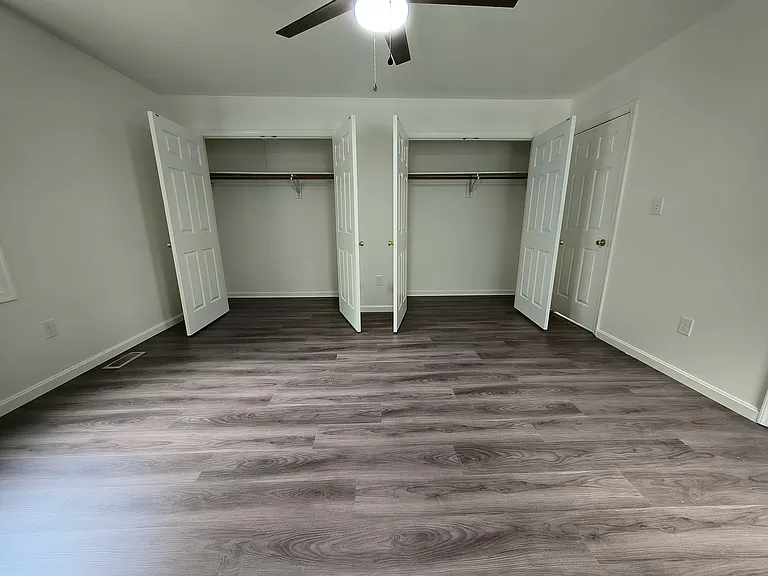 Master bedroom - closets open